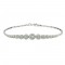 Bracelet  White gold K14 with semiprecious stones Code 008330