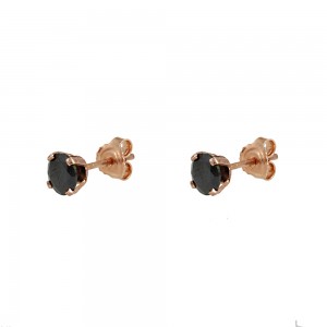 Earrings Pink gold K14 with semiprecious stone Code 008332