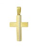 Αντρικός σταυρός med-size Κίτρινος και λευκός χρυσός Κ14 Aneli collection Κωδικός 008372