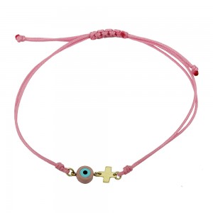Bracelet for baby girl Girl motif  Yellow gold K14 Code 008441