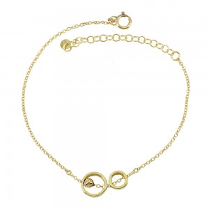 Bracelet Circle shape Yellow gold K14 Code 008445
