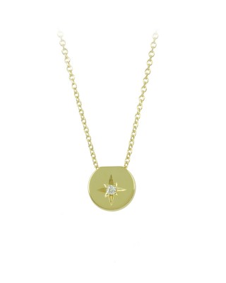 Necklace Yellow gold K14 with diamond Code 008499