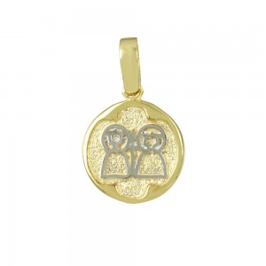 Christian pendant Yellow and white gold K14 Code 008592