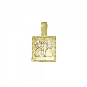 Christian pendant Yellow and white gold K14 Code 008593
