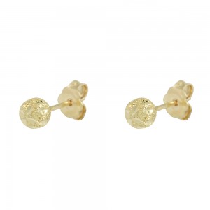 Earrings Ball shape Yellow gold K14 Code 008909