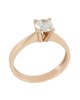 Μονόπετρο δαχτυλίδι Ροζ χρυσός Κ14 με ημιπολύτιμη πέτρα Κωδικός 008971