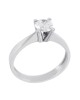 Solitaire ring White gold K14 with semiprecious stone Code 008972
