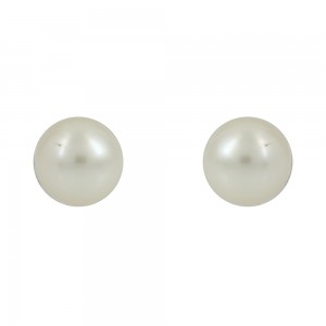 Earrings Yellow gold K14 with Akoya pearl Code 009042