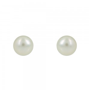 Earrings Yellow gold K14 with Akoya pearl Code 009047