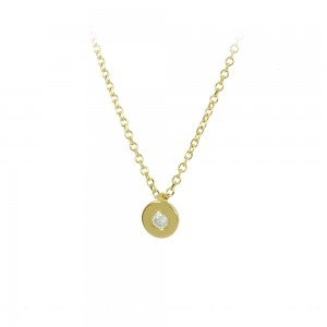 Necklace Yellow gold K14 with diamond Code 009325