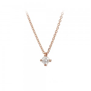 Necklace Pink gold K14 with diamond Code 009337