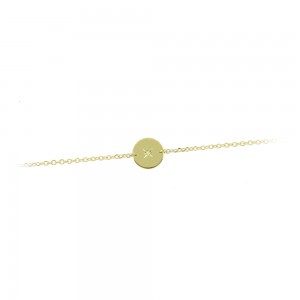 Bracelet Yellow gold K14 with diamond Code 009350