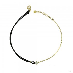 Bracelet Yellow gold K14 with diamond Code 009356