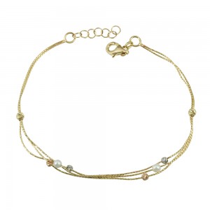 Bracelet  Yellow, pink and white gold K14 Code 009396