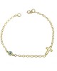 Bracelet for baby Cross Yellow gold K14 with eye motif Code 009561