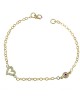 Bracelet for baby Heart and eye motif Yellow gold K14 Code 009567