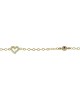 Bracelet for baby Heart and eye motif Yellow gold K14 Code 009567