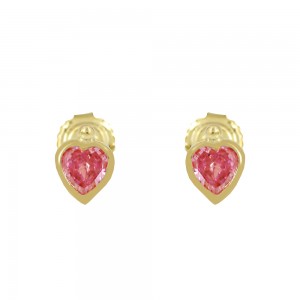 Earrings for baby girl Heart Yellow gold K14 Code 010835