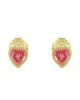 Παιδικά σκουλαρίκια Καρδιά Κίτρινος χρυσός Κ14 Κωδικός 010835