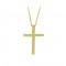Cross with chain, Yellow gold K14 Code 010854