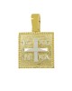 Christian pendant Yellow and white gold K14 Code 010863