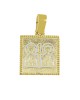 Christian pendant Yellow and white gold K14 Code 010866