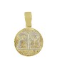 Christian pendant Yellow and white gold K14 Code 010869
