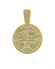 Christian pendant Yellow and white gold K14 Code 010873