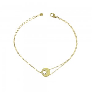 Bracelet Yellow gold K14 with diamonds Code 010969