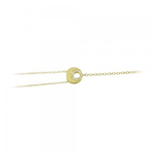Bracelet Yellow gold K14 with diamonds Code 010969