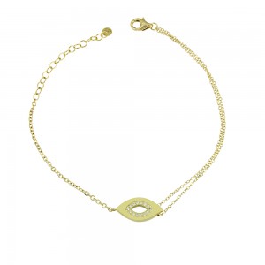 Bracelet Eye Yellow gold K14 with diamonds Code 010970