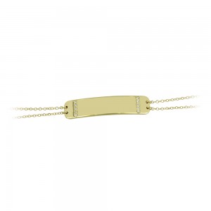 Bracelet Yellow gold K14 with diamonds Code 010971