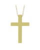 Cross with chain, Yellow gold K14 Code 010976