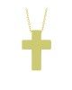 Cross with chain, Yellow gold K14 Code 010977