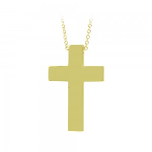 Cross with chain, Yellow gold K14 Code 010978