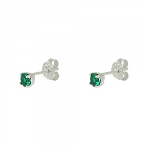 Earrings White gold K14 with semiprecious stone Code 011008