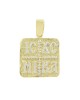 Christian pendant Yellow and white gold K14 Code 011303