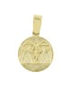 Christian pendant Yellow gold K14 with semiprecious crystals Code 011305