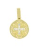 Christian pendant Yellow gold K14 with semiprecious crystals Code 011308
