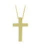 Σταυρός με αλυσίδα, Κίτρινος χρυσός Κ14 Κωδικός 011312