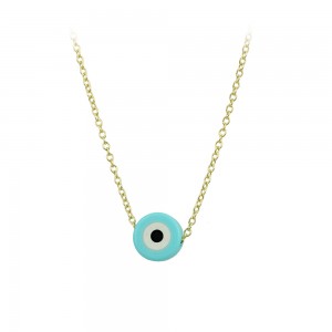 Necklace Yellow gold K14 with eye motif Code 011327