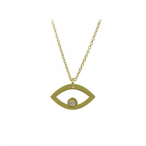 Necklace Yellow gold K14 with Diamond Code 011332