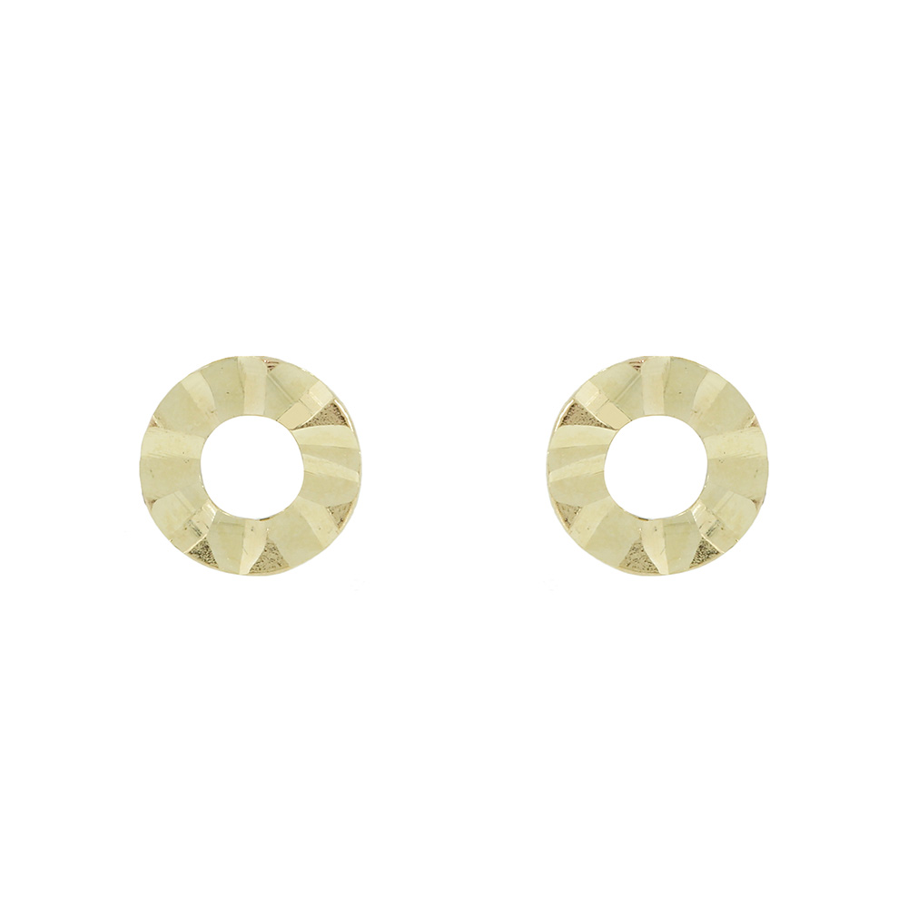Σκουλαρίκια Κύκλος Κίτρινος χρυσός Κ14 Κωδικός 011397