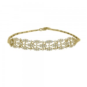 Bracelet  Yellow gold K14 with semiprecious stones Code 011501