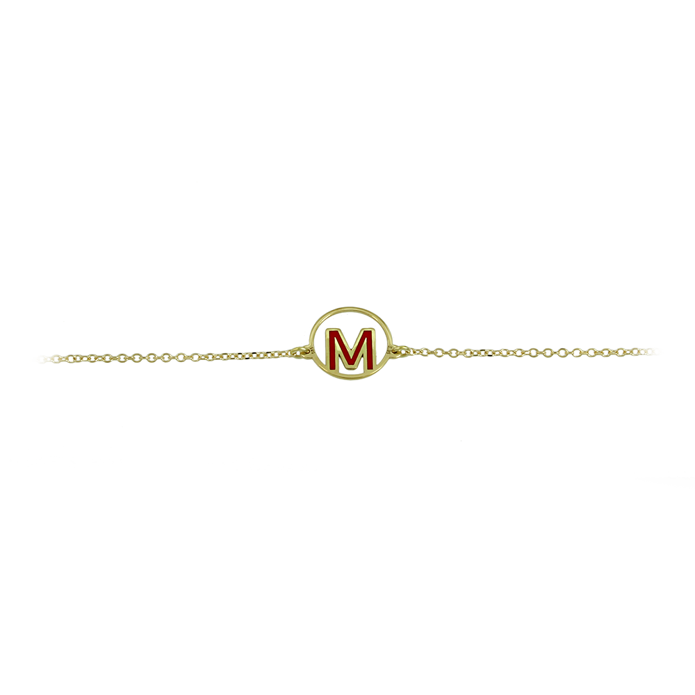 Bracelet Monogram Yellow gold K14 Code 011635