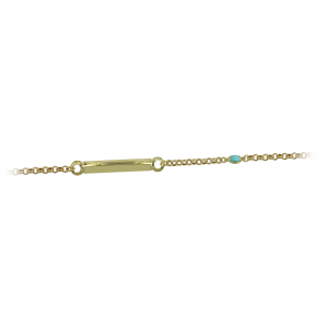 Bracelet for baby Yellow gold K14 with eye motif Code 011649