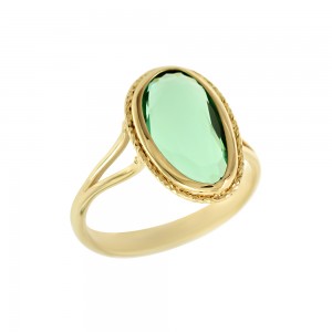 Ring Yellow gold K14 with semiprecious stones Code 011765
