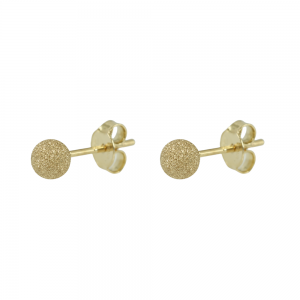 Earrings Ball shape Yellow gold K14 Code 011885