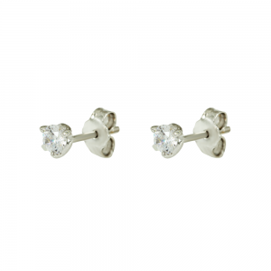 Earrings White gold K14 with semiprecious stone Code 011892