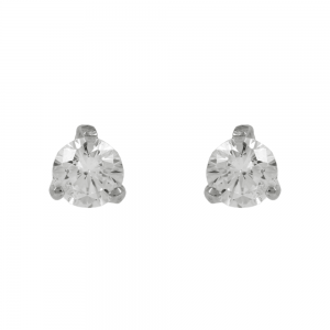 Earrings White gold K14 with semiprecious stone Code 011893